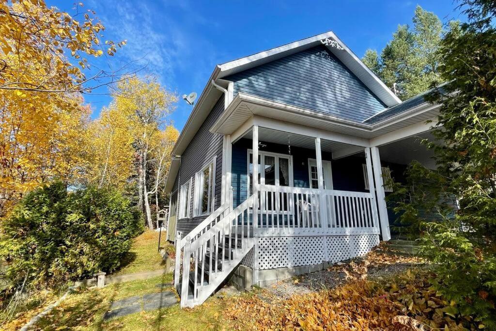 Le Chalet Bleu, Aux Pieds Des Monts-Valin Saint-David-de-Falardeau Екстериор снимка