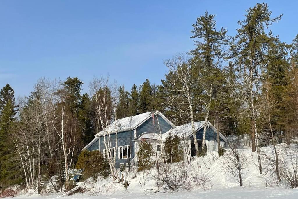 Le Chalet Bleu, Aux Pieds Des Monts-Valin Saint-David-de-Falardeau Екстериор снимка