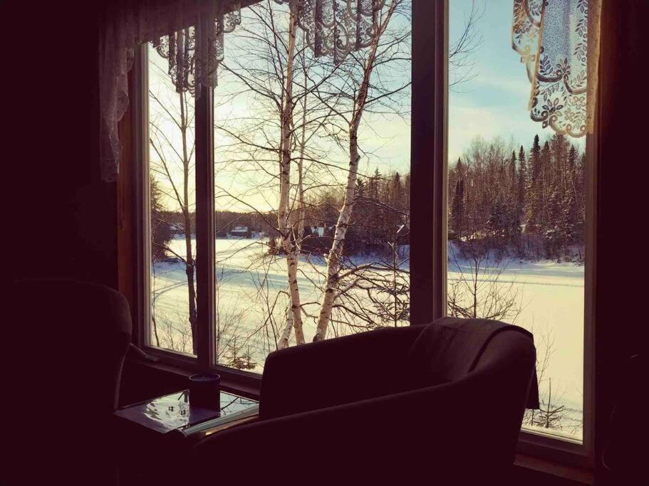 Le Chalet Bleu, Aux Pieds Des Monts-Valin Saint-David-de-Falardeau Екстериор снимка