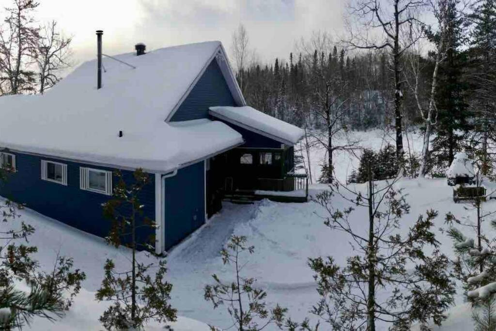Le Chalet Bleu, Aux Pieds Des Monts-Valin Saint-David-de-Falardeau Екстериор снимка